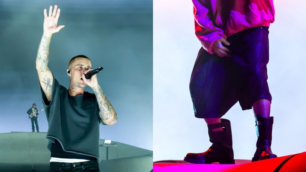 Justin Bieber performs at the Coachella Stage during the 2026 Coachella Valley Music and Arts Festival at Empire Polo Club on April 11, 2026 in Indio, California.