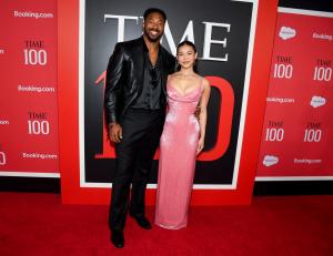 Myles Garrett and Chloe Kim at The 2026 TIME100 Gala held at Jazz at Lincoln Center on April 23, 2026 in New York, New York.