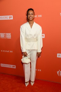 Nell Angloma at the 2026 WNBA Draft held at The Shed at Hudson Yards on April 13, 2026 in New York, New York.