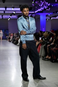 A model walks the runway wearing a look by Nicole Miller during LIM College's 81st Annual Fashion Show "Global Fashion Fusion" at The Glasshouse on April 10, 2026 in New York City.
