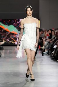 A model walks the runway for the LIM Styling Club Ballroom Division featuring items available in Amazon Fashion stores during LIM College's 81st Annual Fashion Show "Global Fashion Fusion" at The Glasshouse on April 10, 2026 in New York City.