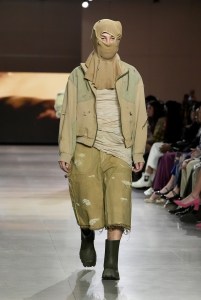 A model walks the runway wearing a look by LIM student designers Dylan Lippis, Carlos Thompson, and Darius Rush during LIM College's 81st Annual Fashion Show "Global Fashion Fusion" at The Glasshouse on April 10, 2026 in New York City.