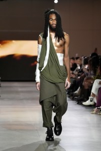 A model walks the runway wearing a look by LIM student designer Sable Borum during LIM College's 81st Annual Fashion Show "Global Fashion Fusion" at The Glasshouse on April 10, 2026 in New York City.
