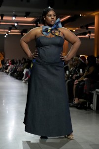 A model walks the runway wearing a look by Veronica Fletcher for Sonny Michael during LIM College's 81st Annual Fashion Show "Global Fashion Fusion" at The Glasshouse on April 10, 2026 in New York City.
