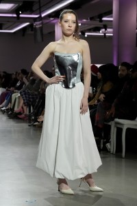 A model walks the runway wearing items available in Amazon Fashion stores during LIM College's 81st Annual Fashion Show "Global Fashion Fusion" at The Glasshouse on April 10, 2026 in New York City.