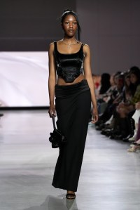 A model walks the runway wearing items available in Amazon Fashion stores during LIM College's 81st Annual Fashion Show "Global Fashion Fusion" at The Glasshouse on April 10, 2026 in New York City.