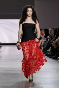 A model walks the runway wearing items available in Amazon Fashion stores during LIM College's 81st Annual Fashion Show "Global Fashion Fusion" at The Glasshouse on April 10, 2026 in New York City.