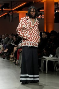 A model walks the runway wearing a look by ESMOD France student designer Hannah Gorzewski during LIM College's 81st Annual Fashion Show "Global Fashion Fusion" at The Glasshouse on April 10, 2026 in New York City.