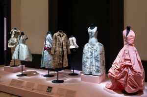 A view of the “Fashion in the 18th Century: A Fantasized Legacy" exhibition at the Palais Galliera fashion museum in Paris