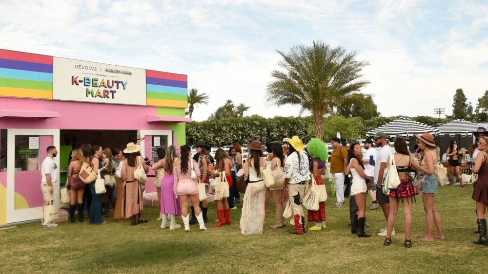A K-beauty stand at Revolve Festival.