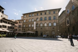 Gucci Firenze photographed for WWD at Palazzo della Mercanzia on April 22, 2026 in Florence, Italy.