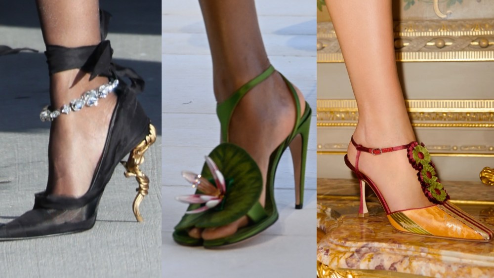 Shoe styles by Christian Louboutin, Dior and Manolo Blahnik.