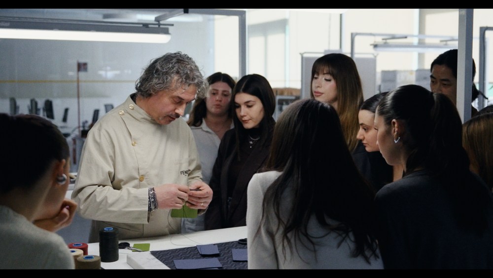 A still from the documentary, featuring Fendi's academy.
