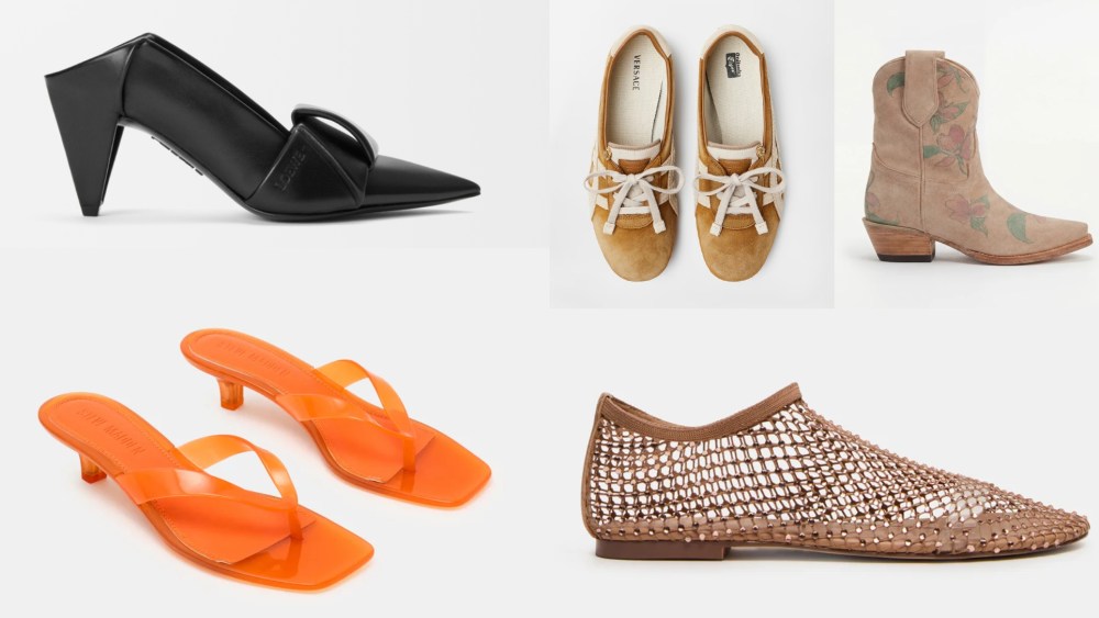 Styles from Loewe, Versace/Onitsuka Tiger, Golden West and Steve Madden.