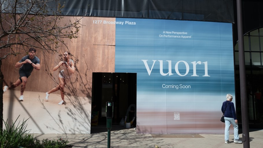 Vuori store under construction at Broadway Plaza, Walnut Creek, California, April 8, 2025. (Photo by Smith Collection/Gado/Getty Images)