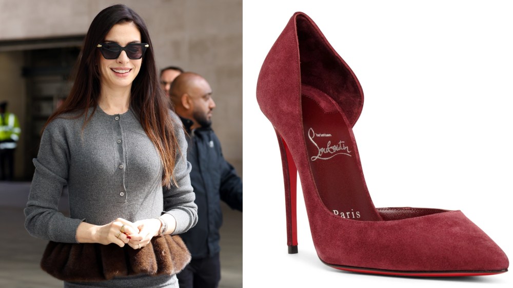 Anne Hathaway arriving at BBC Radio 2 promoting 'The Devil Wears Prada 2' on Thursday in London.