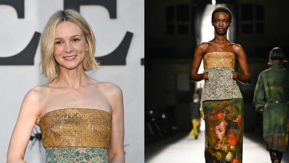 Carey Mulligan wears Dries Van Noten to the 'Beef' Season Two premiere in Los Angeles.