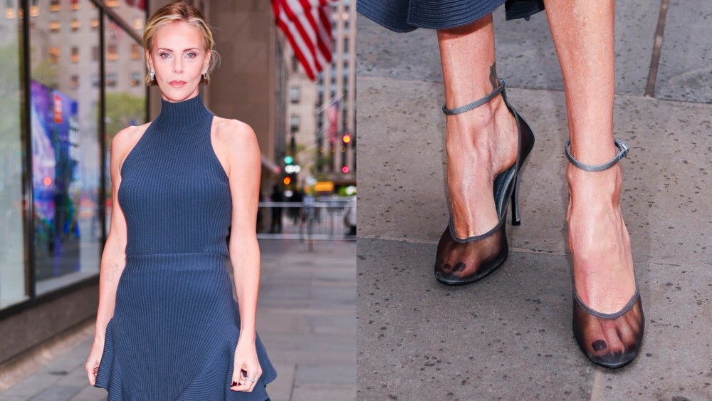 Charlize Theron seen at the "Today" show on Wednesday in New York City.