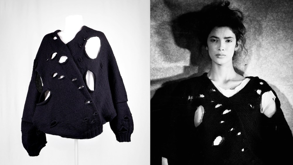A Comme des Garçons fall 1982 sweater
