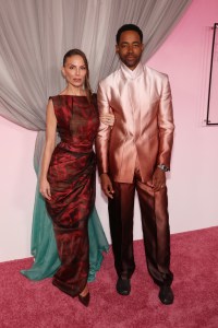 Nina Seničar and Jay Ellis at the Fashion Trust U.S. Awards 2026 held at Nya Studios West on April 07, 2026 in Los Angeles, California.