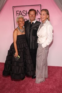 Patti Röckenwagner, Hans Röckenwagner and Sharon Stone at the Fashion Trust U.S. Awards 2026 held at Nya Studios West on April 07, 2026 in Los Angeles, California.