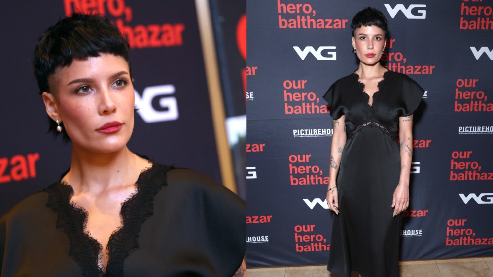 On Friday, Halsey attended the "Our Hero, Balthazar" premiere in a black lace dress from New York-based label Sea.