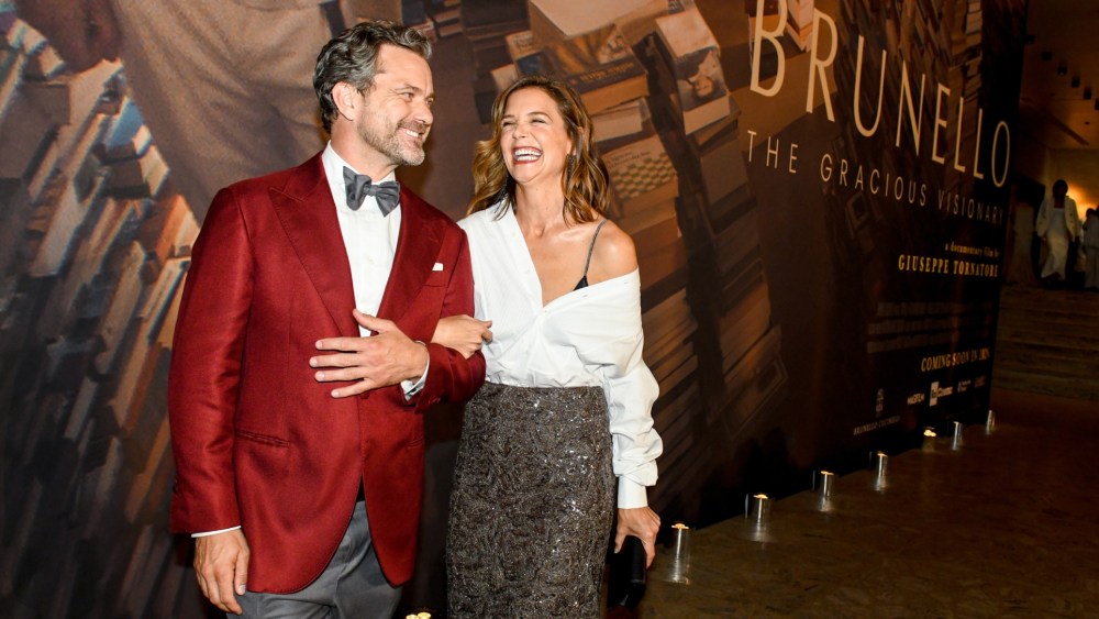 Joshua Jackson and Katie Holmes' Dawson's Creek Reunion at Brunello Cucinelli event.