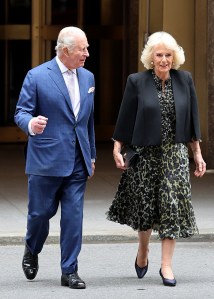 NEW YORK, NEW YORK - APRIL 29: (L-R) King Charles III and Queen Camilla arrive at a cultural reception at Rockefeller Center on day three of the State Visit of King Charles III and Queen Camilla to the United States of America, on April 29, 2026 in New York, New York. King Charles III and Queen Camilla will visit the nation's capital, New York City, and Virginia during the trip arranged to celebrate the United States of America's 250th anniversary of its independence. (Photo by Chris Jackson/Getty Images)