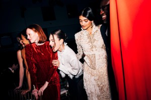 Karen Elson, Vittoria Ceretti, Neelam Gill and Edward Enninful
