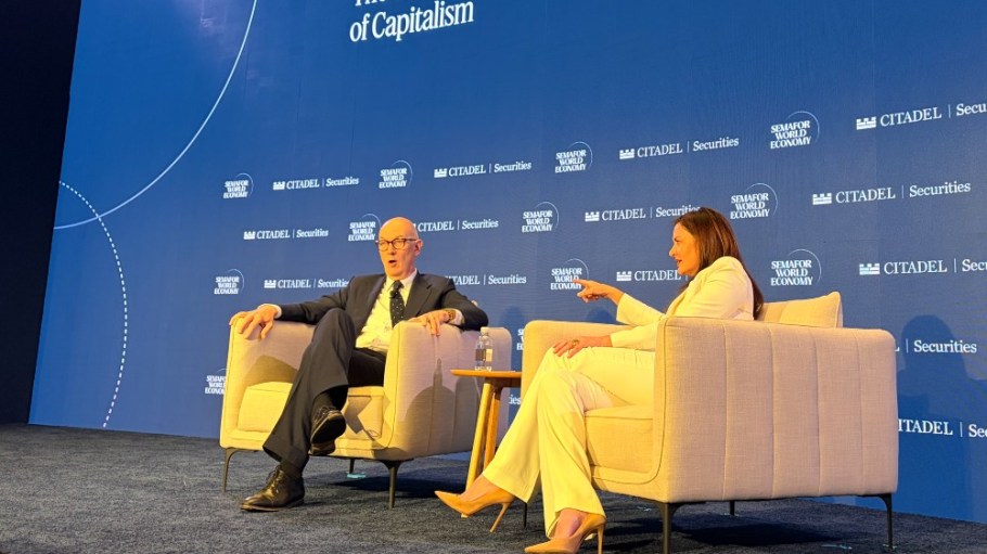 French Finance Minister Roland Lescure at the Semafor conference in Washington, D.C.