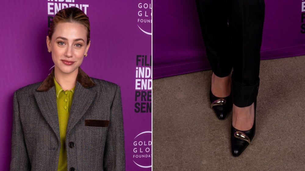 Lili Reinhart wearing a pair of Tory Burch Pierced Pumps at the Film Independent screening of "Hal & Harper" on Monday night in Los Angeles.