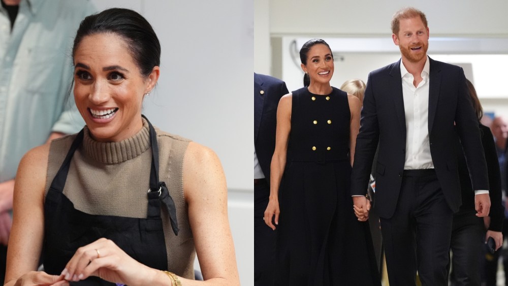 Meghan Markle wears St. Agni, Karen Gee, Dior, Cartier and more on Day One of Australia visit on April 14.