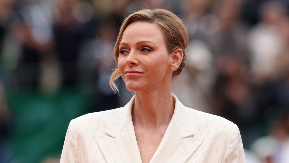 Princess Charlene wears Ralph Lauren at the Men's Singles Final for the Rolex Monte-Carlo Masters at Monte-Carlo Country Club on April 12 in Monte-Carlo, Monaco.