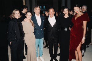 Carolina Cucinelli, Alexis Friedman, Brunello Cucinelli, Gary Friedman, Arianna Friedman and Bella Hunter