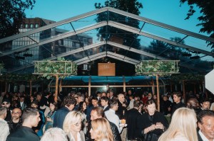 The scene at the Restoration Hardware Grand Opening event in Milan.