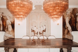 The scene at the Restoration Hardware Grand Opening event in Milan.