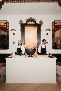 The scene at the Restoration Hardware Grand Opening event in Milan.