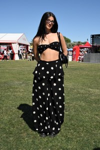 Charli D'Amelio at the 9th Annual REVOLVE Festival on April 11, 2026 in Indio, California.