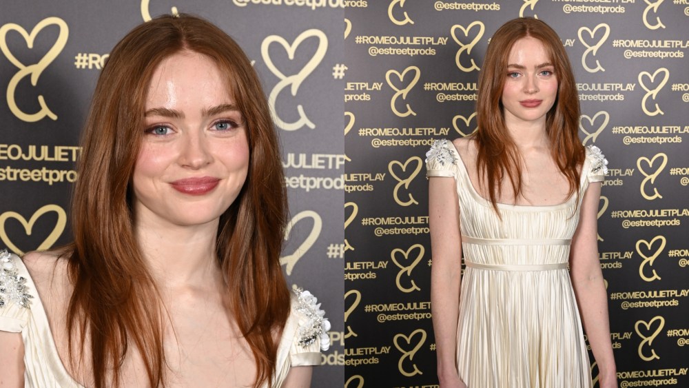 Sadie Sink wears custom Prada at the "Romeo & Juliet" West End opening night party on March 31 in London.