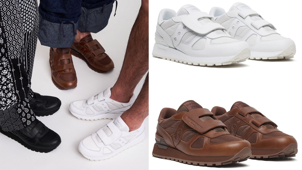 Saucony, Engineered Garments, Shadow Double Velcro, Sneakers, collaboration, footwear, shoes