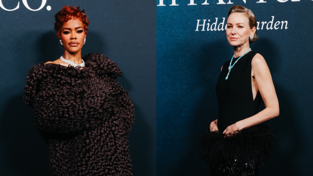 Teyana Taylor in Calvin Klein, left, and Naomi Watts in Taller Marmo at the Tiffany Blue Book Gala on April 16 in New York City.