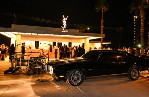 The scene at the YSL Beauty Drive-Thru & Beauty Stage.