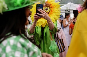 The scene at Central Park Hat Luncheon.