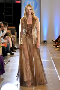 A model walks the runway during the FIT's 2026 Future of Fashion runway show on May 07, 2026 in New York City.