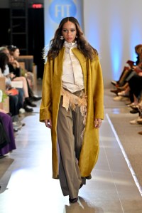 A model walks the runway during the FIT's 2026 Future of Fashion runway show on May 07, 2026 in New York City.