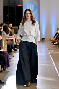 A model walks the runway during the FIT's 2026 Future of Fashion runway show on May 07, 2026 in New York City.