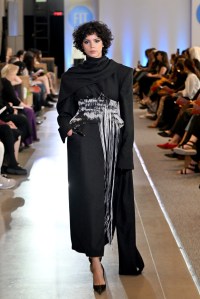 A model walks the runway during the FIT's 2026 Future of Fashion runway show on May 07, 2026 in New York City.