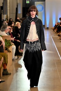 A model walks the runway during the FIT's 2026 Future of Fashion runway show on May 07, 2026 in New York City.