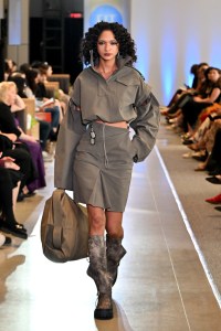 A model walks the runway during the FIT's 2026 Future of Fashion runway show on May 07, 2026 in New York City.