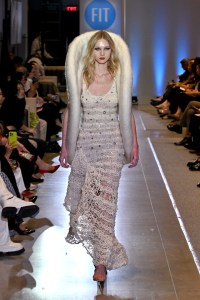 A model walks the runway during the FIT's 2026 Future of Fashion runway show on May 07, 2026 in New York City.
